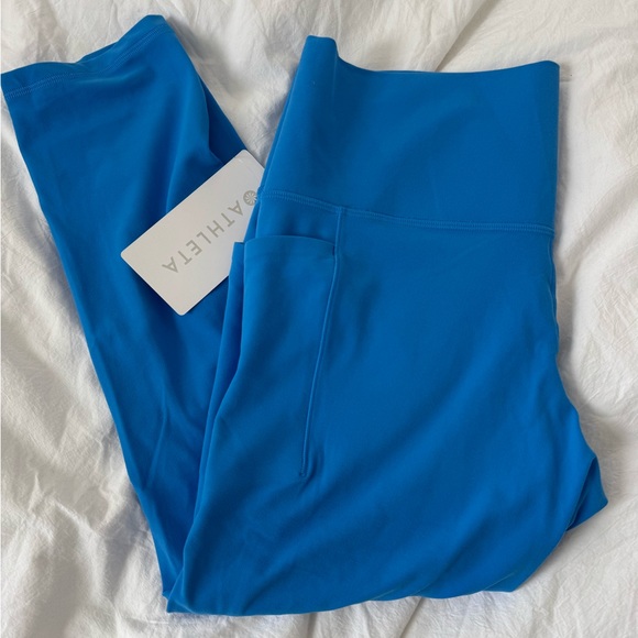 Athleta Salutarion Stash High Rise Sz L/G - Cornflower Shade - Picture 3 of 5
